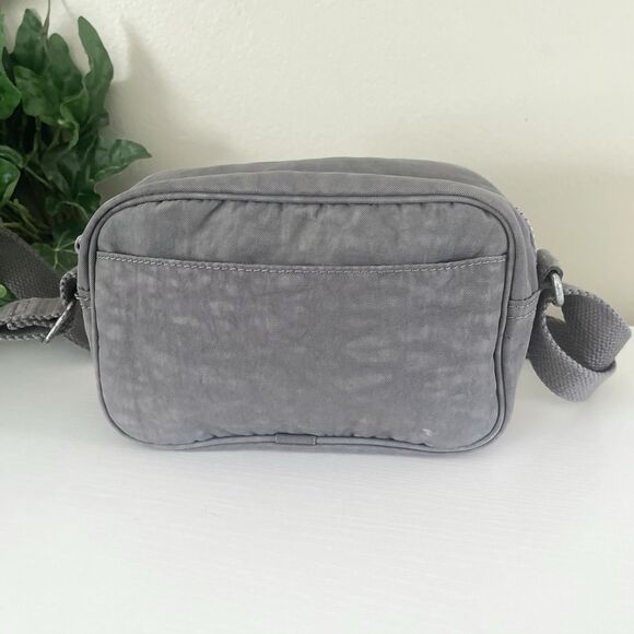 Kipling Cross Body Bag Travel Adjustable Strap Light Gray Washable Pocket Zipper - Picture 6 of 10